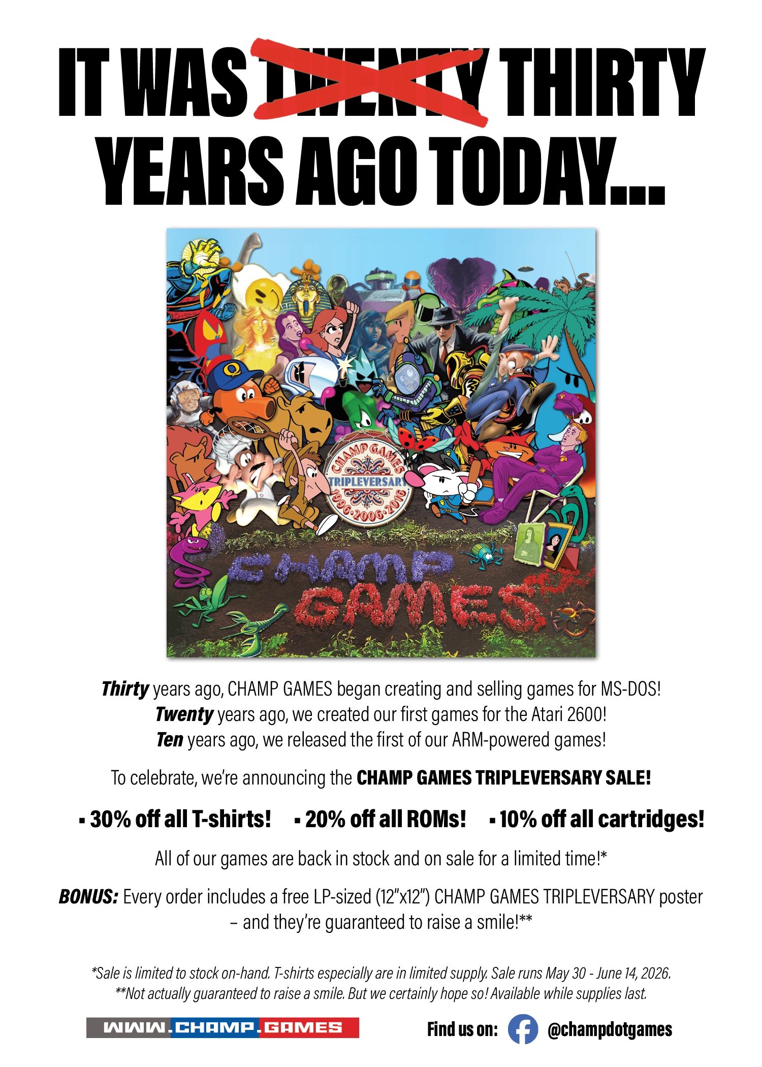 TRIPLEVERSARY sale going on now!